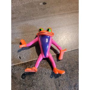 Tree frog pink orange animal toy figure